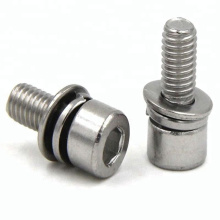 Stainless Steel Sems Screw With Hex Socket Cap Head Thread